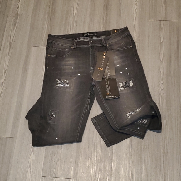 Seven souls men's Jeans,bl grey,w34,slim fit